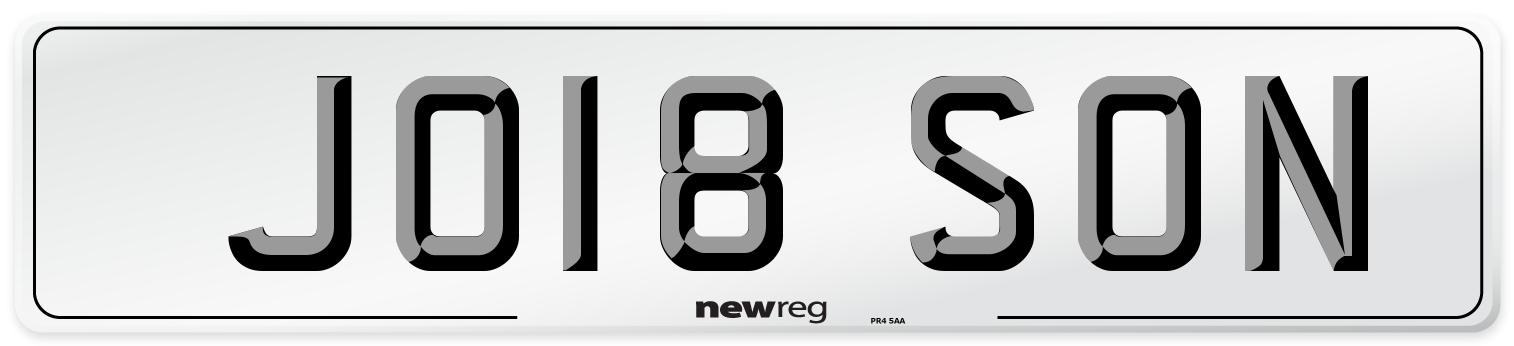 JO18 SON Number Plate from New Reg